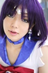 bishoujo_senshi_sailor_moon cosplay namada purple_hair sailor_saturn sailor_uniform school_uniform tomoe_hotaru rating:Safe score:2 user:nil!