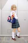 aya blonde_hair blouse bookbag cosplay loose_socks pleated_skirt school_uniform skirt socks tagme_character tagme_series rating:Safe score:2 user:nil!