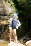 blue_hair cirno cosplay hairbow lenfried one-piece_swimsuit school_swimsuit swimsuit touhou wings rating:Safe score:1 user:nil!