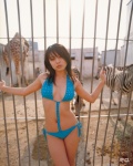 cage circus cleavage giraffe kawamura_yukie miss_actress monokini one-piece_swimsuit sequins side-tie swimsuit zebra rating:Safe score:0 user:nil!