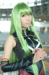 cc code_geass cosplay detached_sleeves dress green_hair shorts yu-ji rating:Safe score:1 user:nil!