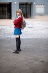 aisaka_taiga blazer blonde_hair blouse cosplay kanda_midori pleated_skirt school_uniform skirt thighhighs toradora! zettai_ryouiki rating:Safe score:1 user:xkaras