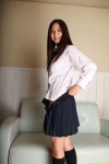 blouse costume dgc_0815 kneesocks murakami_yuri open_clothes pleated_skirt school_uniform skirt rating:Safe score:0 user:nil!