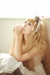 blonde_hair cosplay dress flower hairband long_skirt original shuuto skirt rating:Safe score:1 user:pixymisa