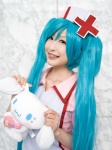 aqua_hair chii cosplay hatsune_miku koiiro_byoutou_(vocaloid) nurse nurse_cap nurse_uniform twintails vocaloid rating:Safe score:0 user:xkaras