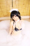 bathroom bathtub bikini cleavage cosplay hairband hanamura_misaki iroha_(samurai_spirits) queen's_blade queen's_gate queen's_maid samurai_spirits soap_suds swimsuit wet rating:Safe score:0 user:nil!
