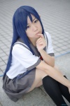 aragaki_ayase blue_hair cosplay kneesocks marili_shiuichi ore_no_imouto_ga_konna_ni_kawaii_wake_ga_nai pleated_skirt sailor_uniform school_uniform skirt rating:Safe score:0 user:nil!