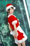 apron ayuzawa_misaki choker cosplay dress kaichou_wa_maid-sama! kobayakawa_mio santa_costume stocking_cap rating:Safe score:0 user:nil!