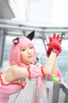 animal_ears cat_ears choker cosplay dress gloves kuuya momomiya_ichigo pink_hair tokyo_mew_mew rating:Safe score:0 user:nil!