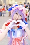 <3 amatsuka_miyu cosplay dress gloves hat patchouli_knowledge purple_hair touhou rating:Safe score:1 user:nil!