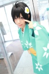 ahoge araragi_tsukihi bakemonogatari cosplay hair_clip kousaka_yun nisemonogatari yukata rating:Safe score:0 user:pixymisa