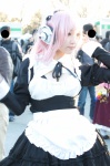apron cosplay headphones maid maid_uniform nitro_super_sonic pink_eyes pink_hair sekimoto_sayaka super_soniko rating:Safe score:0 user:pixymisa