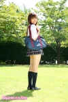 blouse bookbag kanda_marina kneesocks pleated_skirt school_uniform skirt rating:Safe score:0 user:nil!