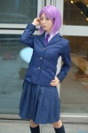 blazer blouse cosplay kajiki_yumi kneesocks pleated_skirt purple_hair saki_(manga) sayu school_uniform skirt tie rating:Safe score:2 user:nil!