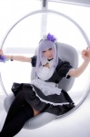 apron asakura_irori cosplay dress hairband maid maid_uniform original silver_hair thighhighs zettai_ryouiki rating:Safe score:4 user:DarkSSA