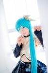 aqua_hair cosplay croptop detached_sleeves hairbow hatsune_miku mashiro_yuki pleated_skirt ponytail project_diva skirt vocaloid rating:Safe score:0 user:nil!