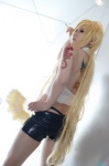 ass benten blonde_hair cigarette cosplay halter_top shorts touru zone-00 rating:Safe score:0 user:nil!