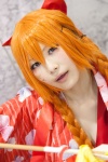 cosplay croptop hairbow hair_ribbons mitsuki_(ii) orange_hair original twin_braids yukata rating:Safe score:0 user:pixymisa