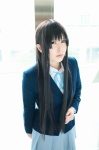 akiyama_mio blazer blouse cosplay k-on! narihara_riku pleated_skirt school_uniform skirt rating:Safe score:1 user:nil!