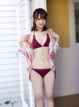 bikini blouse cleavage hamada_shouko open_clothes side-tie_bikini swimsuit rating:Safe score:1 user:nil!