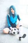 ari blue_hair bodysuit boots cosplay gloves inazuma_eleven kazemaru_ichirouta rating:Safe score:0 user:nil!