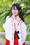 cosplay detached_sleeves hairband haruna_(kantai_collection) hasshi kantai_collection miko pleated_skirt skirt yukata rating:Safe score:0 user:nil!