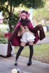 bloomers blouse cape charlotte cosplay hairbow miiko pantyhose pink_hair pitchfork puella_magi_madoka_magica scarf thighhighs rating:Safe score:4 user:nil!
