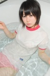 bathroom bathtub bra buruma cosplay gym_uniform iiniku_ushijima jellyfish original see-through shorts tshirt wet rating:Safe score:0 user:nil!