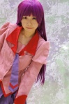 bakemonogatari blouse cosplay pleated_skirt purple_hair reco school_uniform senjougahara_hitagi skirt tie rating:Safe score:0 user:pixymisa