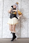 boots corset cosplay croptop flower glove idolmaster pleated_skirt riku_(ii) shijo_takane silver_hair skirt rating:Safe score:1 user:pixymisa