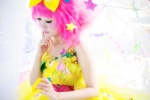 cosplay dress hairbow original pink_hair tsugihagi_mishin umbrella rating:Safe score:0 user:nil!