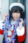 cosplay dress k-on! moeka nakano_azusa santa_costume stocking_cap twintails rating:Safe score:0 user:nil!