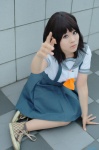 bakemonogatari cosplay furukawa_hinata jumper sailor_uniform school_uniform sengoku_nadeko rating:Safe score:0 user:nil!