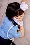 blouse chiyoko_5 chocoball costume glasses gloves miniskirt police_uniform policewoman skirt tie twin_braids rating:Safe score:0 user:nil!
