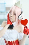 candy cosplay gloves headphones heart hiyori nitro_super_sonic one-piece_swimsuit pink_hair super_soniko swimsuit tiara wand rating:Safe score:0 user:nil!