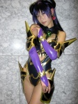armor astaroth cosplay demon_girl elbow_gloves gloves horns pantyhose purple_hair shinrabansho tamura_teru rating:Safe score:5 user:nil!