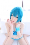aqua_hair bikini cleavage colorful_pop_star!! cosplay haruka hatsune_miku ponytail swimsuit vocaloid rating:Safe score:0 user:nil!