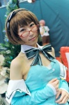 aizawa_tomomi bowtie collar cosplay detached_sleeves glasses hairband looking_over_glasses minazuki_rui pia_carrot pia_carrot_3 strapless_dress rating:Safe score:0 user:pixymisa