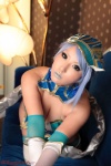 blue_hair blue_rose boots candy_blue cleavage cosplay dress elbow_gloves gloves hat karina_lyle saku thigh_boots thighhighs tiger_&_bunny rating:Safe score:1 user:nil!