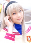 clannad cosplay hairband ponko sailor_uniform sakagami_tomoyo school_uniform silver_hair rating:Safe score:1 user:nil!