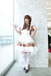 apron bowtie cosplay hairband kneesocks maid maid_uniform narihara_riku original petticoat serving_tray zettai_ryouiki rating:Safe score:1 user:pixymisa