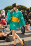 araragi_tsukihi bakemonogatari cosplay hair_clip lupica nisemonogatari pantyhose sheer_legwear yukata rating:Safe score:1 user:pixymisa