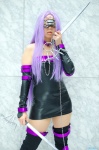 blindfold chains choker cosplay detached_sleeves dress fate/series fate/stay_night knives makiron pantyhose purple_hair rider thighhighs zettai_ryouiki rating:Safe score:2 user:nil!