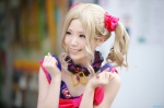 aikatsu! blonde_hair blouse choker cosplay croptop daichi_nono kurasaka_kururu twintails rating:Safe score:0 user:nil!