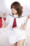 aoi_minamo bed chocoball cosplay miniskirt real_drive real_drive_sennou_chousashitsu sailor_uniform school_uniform skirt rating:Safe score:0 user:nil!