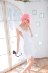 apron barefoot cosplay mike momo_velia_deviluke pink_hair shinkon_keikaku tail to_love-ru rating:Safe score:0 user:nil!