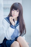 blouse cosplay harumiya_yun original pleated_skirt sailor_uniform scarf school_uniform skirt rating:Safe score:0 user:pixymisa