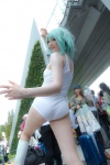 ass boots cosplay green_hair kazami_yuuka mari_(ii) pantyhose swimsuit touhou rating:Safe score:2 user:nil!