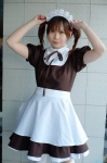 apron cosplay dress hairband kannazuki_megumi maid maid_uniform original thighhighs twintails zettai_ryouiki rating:Safe score:1 user:nil!