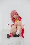 aiyoku_no_eustia blouse cosplay enako eustia_astraea koku_no_kanaria miniskirt pink_hair school_uniform skirt socks rating:Safe score:2 user:nil!